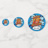 GLÜCKLICHES 18. BIRTHDAY Fun Retro Comic Book Konfetti (Rückseiten)