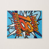 GLÜCKLICHES 18. BIRTHDAY Fun Retro Comic Book Puzzle (Horizontal)