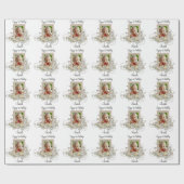 Glückliches 1. Geburtstagsbaby-Foto Geschenkpapier (Flach)