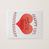 Glückliches 1. Jahrestag Puzzle (Horizontal)