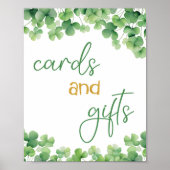 Glückliches 1-Kleeblatt Geburtstagsschild Poster (Vorne)