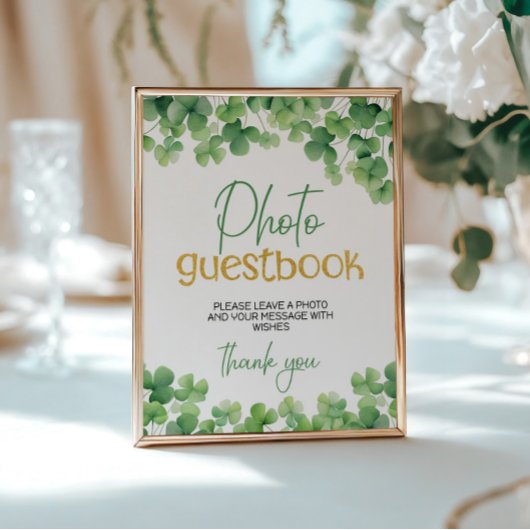 Glückliches 1-Kleeblatt Geburtstagsschild Poster