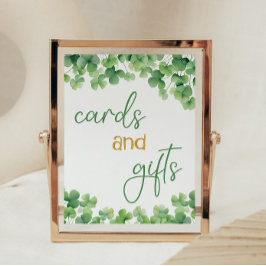 Glückliches 1-Kleeblatt Geburtstagsschild Poster