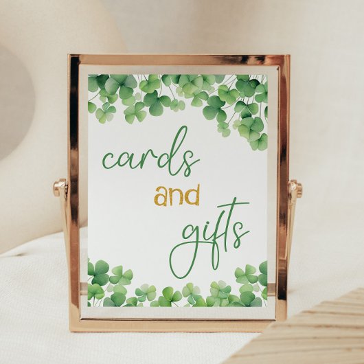 Glückliches 1-Kleeblatt Geburtstagsschild Poster