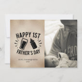 Glückliches 1. Vatertag Foto (Vorderseite)