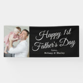 Glückliches 1. Vatertag Foto Banner (Horizontal)