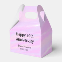 Glückliches 20. Jubiläum rosa lila pastell Name bo