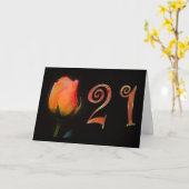 Glückliches 21. Geburtstag twentyfirst Karte (Gelbe Blume)