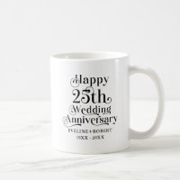 Glückliches 25. Hochzeitsjubiläum Gold-Typografie