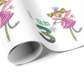 Glückliches 3. Geburtstagsmädchen (rosa Geschenkpapier (Rolleneckpunkt)