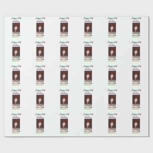 Glückliches 40. Geburtstags-Foto modern, schlicht  Geschenkpapier