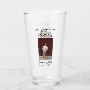 Glückliches 40. Geburtstags-Foto modern, schlicht  Glas