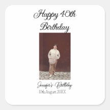 Glückliches 40. Geburtstags-Foto modern, schlicht