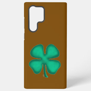 Glückliches 4-Blatt-Irland-Klee braun S22 Ult-Hand Samsung Galaxy Hülle