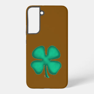 Glückliches 4-Blatt-Irland-Klee braun S22Plus-Hand Samsung Galaxy Hülle