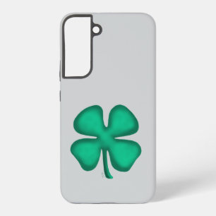 Glückliches 4-Blatt-Irland-Klee grau S22Plus-Handy Samsung Galaxy Hülle