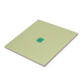 Glückliches 4-Blatt-Irland-Klee-kleines-hellgrünes Fliese (Seite)