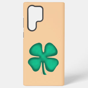 Glückliches 4-Blatt-Irland-Klee-Tan-S22-Ultra-Hand Samsung Galaxy Hülle