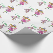 Glückliches 4. Geburtstagsmädchen (rosa Geschenkpapier (Ecke)