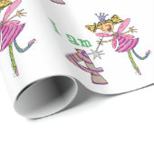 Glückliches 4. Geburtstagsmädchen (rosa Geschenkpapier (Rolleneckpunkt)