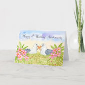 Glückliches 4. Hochzeitstag Laysan-Albatros Karte (Vorderseite)