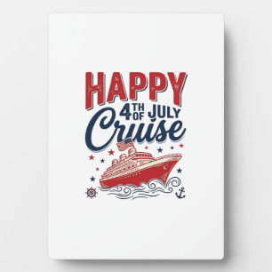 Glückliches 4. Juli Kreuzfahrt Vintage Patriotisch Fotoplatte