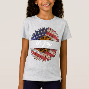 Glückliches 4. Juli Mädchen T-Shirt