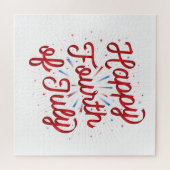 Glückliches 4. von Juli-Puzzlespiel (20x20) Puzzle (Horizontal)