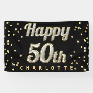 Glückliches 50. Bling Banner
