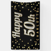 Glückliches 50. Bling Banner (Vertikal)