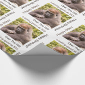 Glückliches 50. Geburtstag Gorilla Wrapping Paper Geschenkpapier (Ecke)