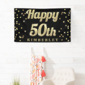 Glückliches 50. GoldBling Banner (Insitu)