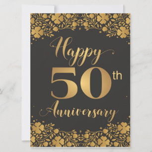 Glückliches 50. Hochzeitsjubiläum Goldene Hochzeit Karte