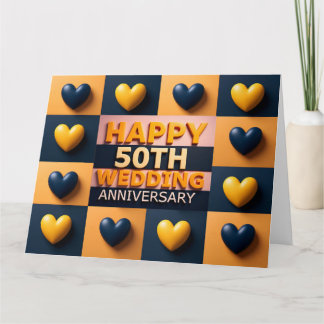 Glückliches 50. Hochzeitsjubiläum Karte