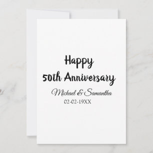 Glückliches 50. Hochzeitstag, fügen Sie den Namen  Einladung