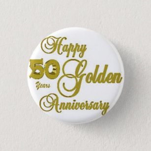 Glückliches 50. Jahrestags-Button Button
