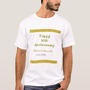 Glückliches 50-jähriges Jubiläum goldene Glitter-R T-Shirt