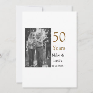 Glückliches 50. Jubiläum fügt Paarnamen Datum Hoch Einladung