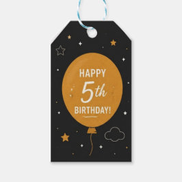 Glückliches 5. Geburtstags-Geschenk-Anhänger Geschenkanhänger