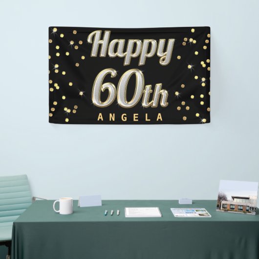 Glückliches 60. Bling Banner (Messeveranstaltung)