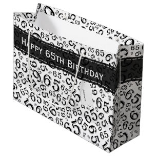 Glückliches 65. Geburtstags-Party-Thema Große Geschenktüte