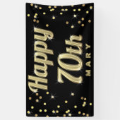 Glückliches 70. GoldBling Banner (Vertikal)