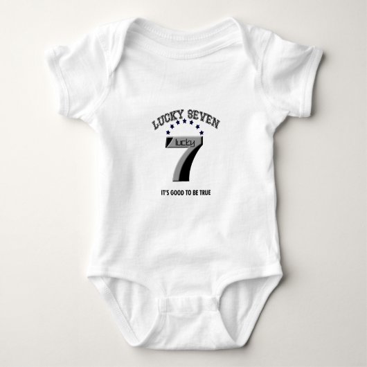 Glückliches 7.png baby strampler (Vorderseite)
