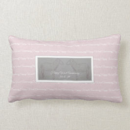 Glückliches 7. Wolle-Jahrestagsschafkissen (grau) Lendenkissen