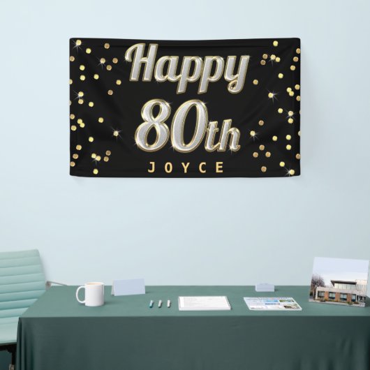 Glückliches 80. Bling Banner (Messeveranstaltung)