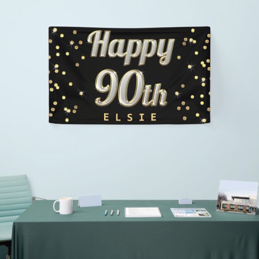 Glückliches 90. Bling Banner (Messeveranstaltung)