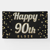 Glückliches 90. Bling Banner (Horizontal)