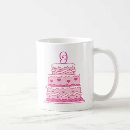 Glückliches 9. Jahrestags-Geschenk Kaffeetasse (Rechts)