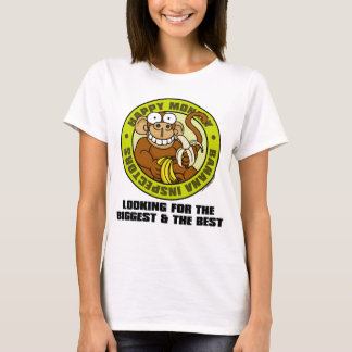 Glückliches Affe-Bananen-Inspektor-Shirt 1 T-Shirt