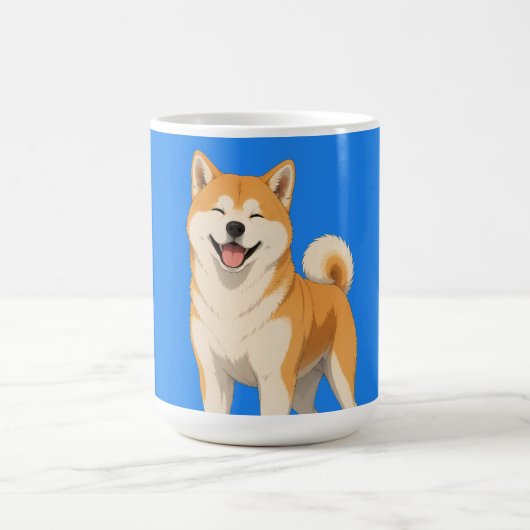 Glückliches Akita-Hund-Design Kaffeetasse (Mittel)